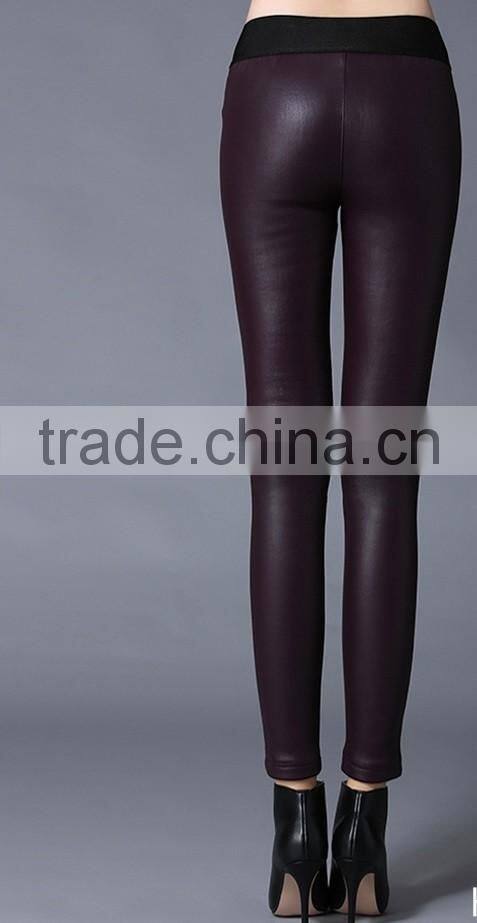 real sheep leather pants PU leather trousers