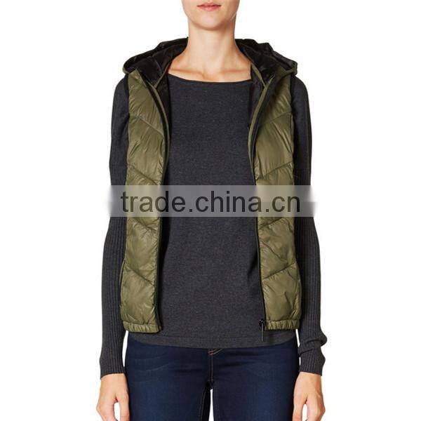 Wholesale new style quilting winter padded down feather vest jacket customizable