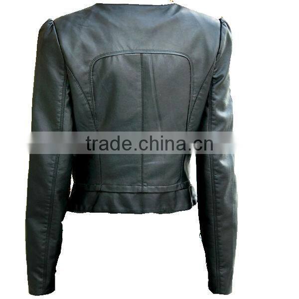 Ladies leather jackets, the little black PU leather jacket