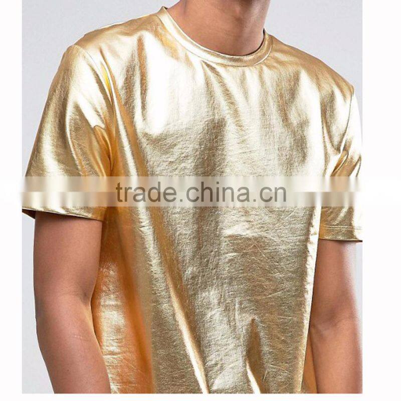 gold Custom T Shirt Printing OEM Design gold t-shirt custom