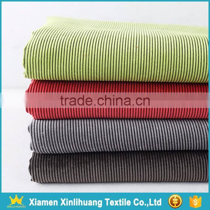 Nice Quality Plain Dyed 16 Wale Spandex Corduroy Fabric for Garment