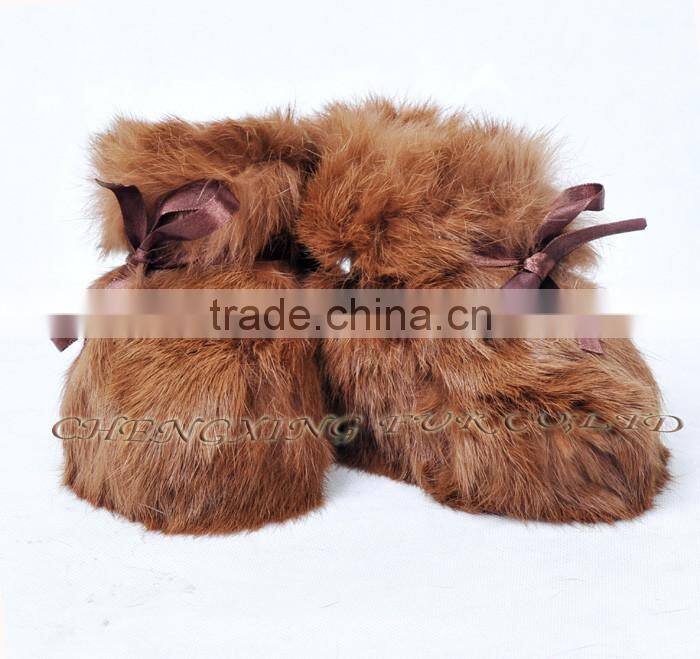CX-SHOES-07 Genuine Rabbit Skin Child Shoe