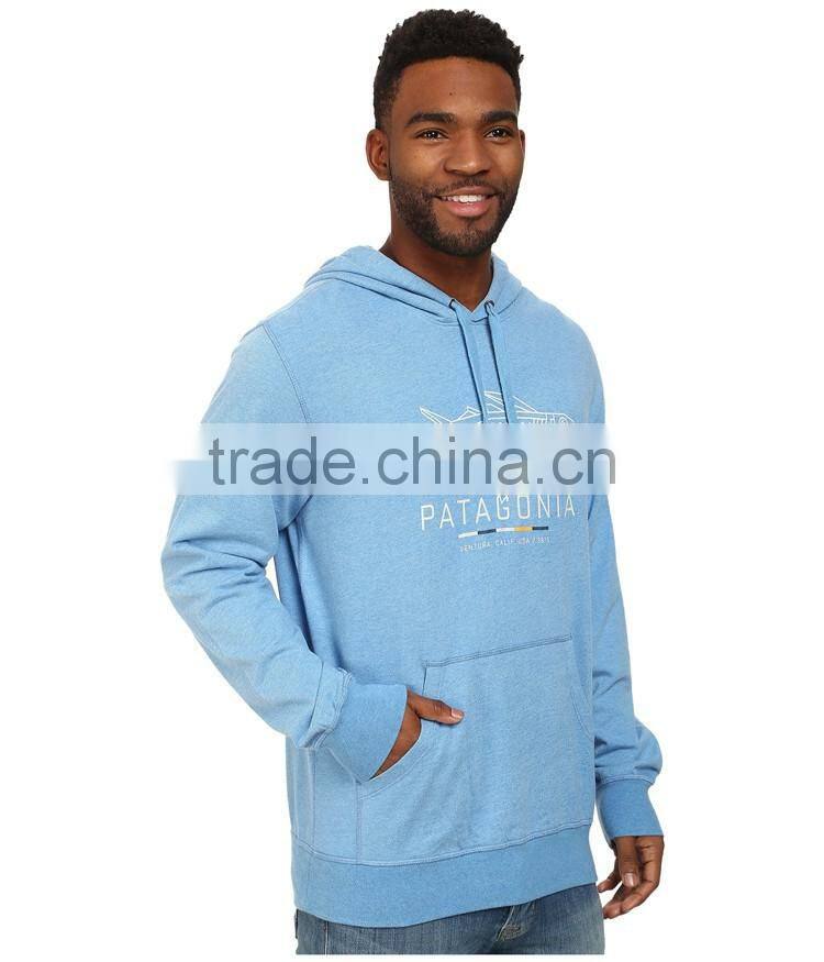 Mens blue lightweight light up fitness hoodie