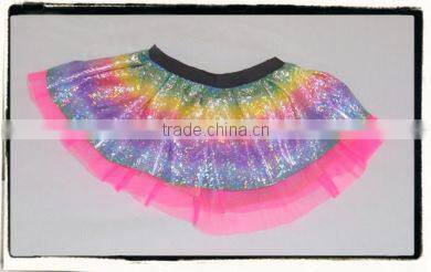 Adult glitter rainbow tutu dress