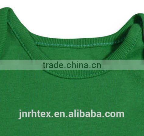 Short sleeve blank baby romper in green,custom plain baby rompers cotton