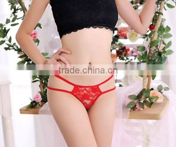 Sexy Women Lace Solid G-String V-String Underwear Ladies Briefs Lingerie