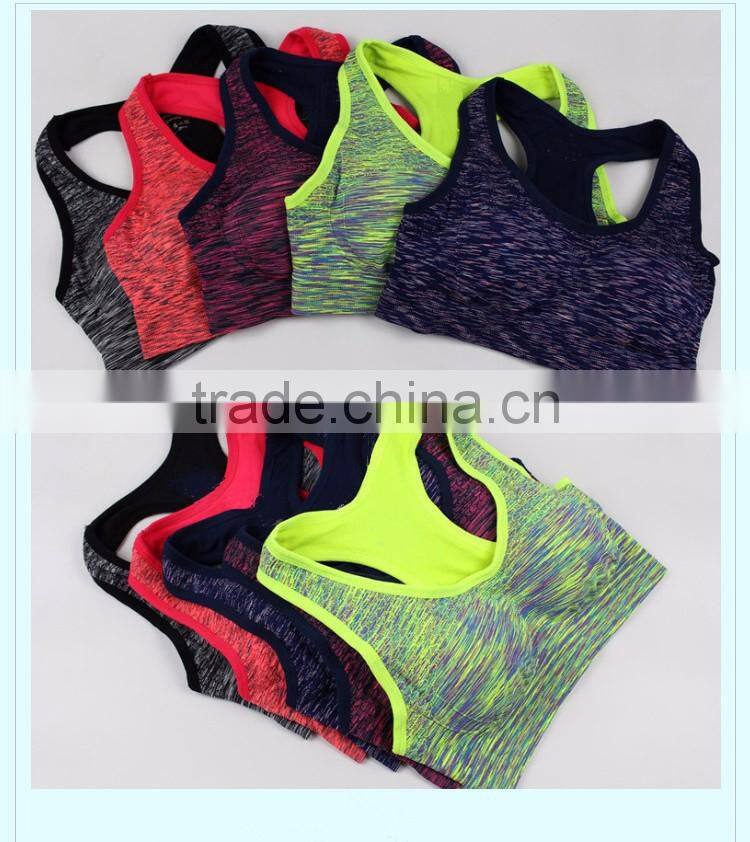 Factory Wholesale Sexy Seamless Gym Bra Top Womens Padded Sports Bra