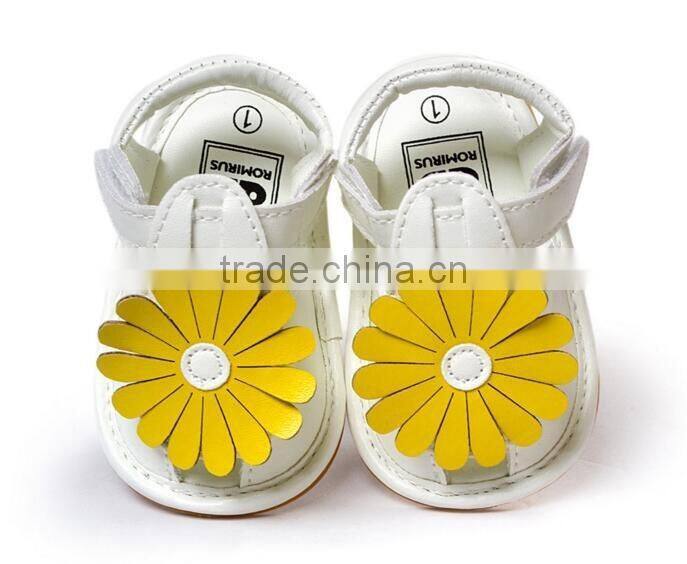 sunflower baby summer sandals, baby leather sandals