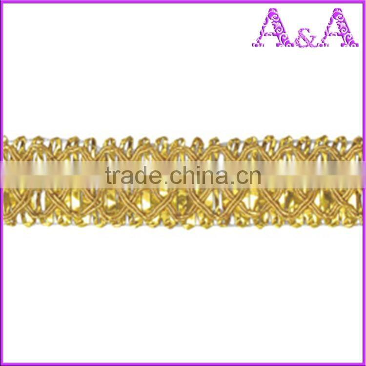 Fashion rhinestone and beading trim by the yard, new design beads crystal decorative trim wholesale, trimmings for dresses