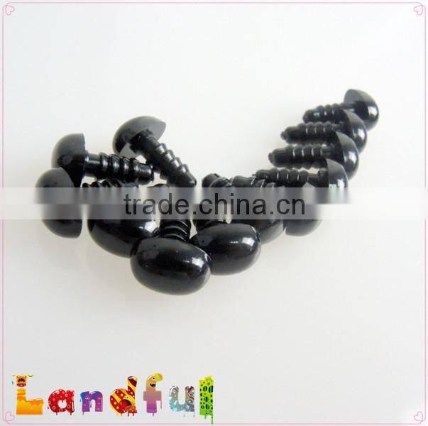 11*8mm Safety Black Oval Plastic Nose For Crochet Doll Handcrafted