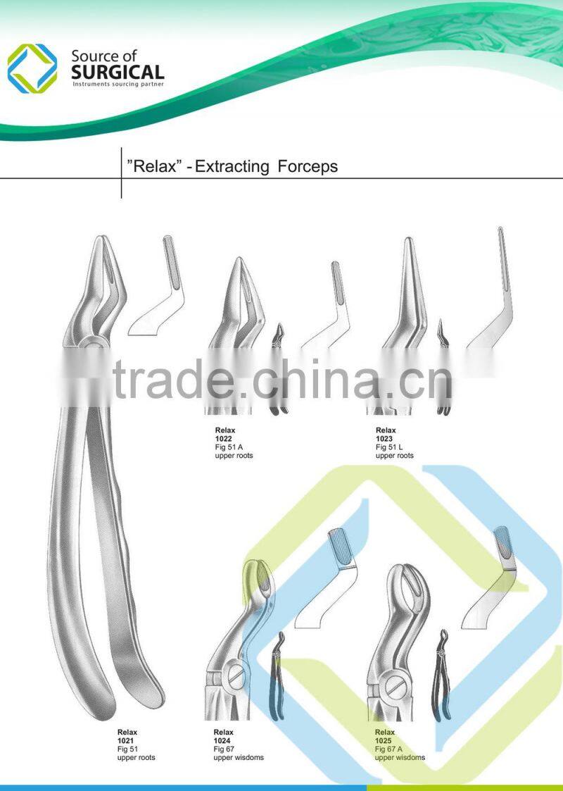 2 Extracting Forceps With Anatomically Shaped Handle