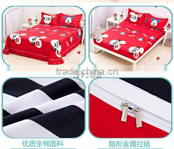 Wholesale Mickey Mouse bedding set for kids Mickey Minnie bedding set of 3pcs for single beds