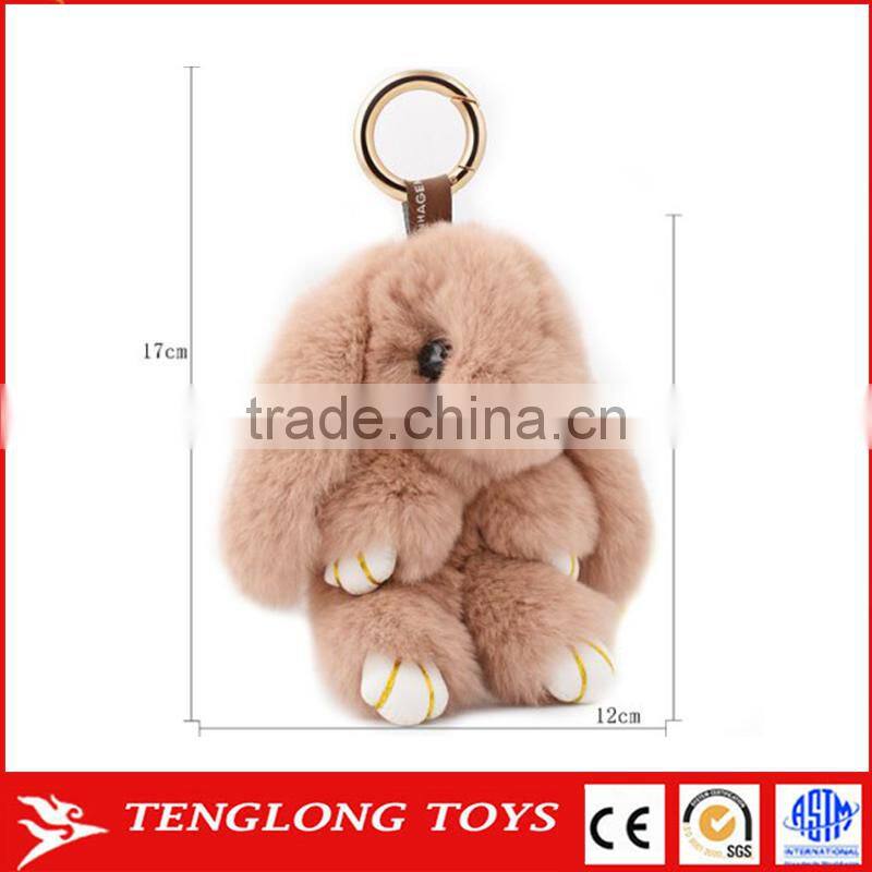 Custom rabbit plush pendant toy and rabbit keychain plush pendant