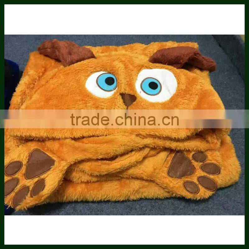 Cute Totoro Snuggie hood Blanket, Kid Fleece Poncho with Animal head