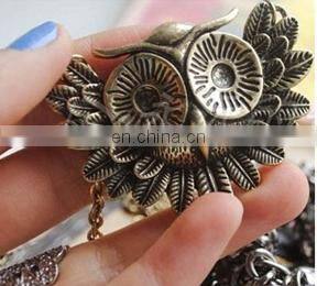 bronze plated Cute owl pendant necklace solid coruja