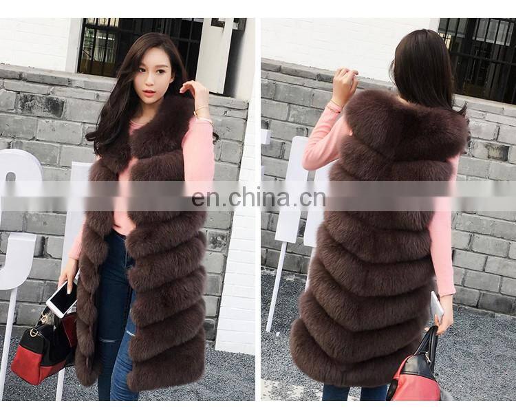 Top Grade Hot Sale Supplier Winter Vest Real Fox Fur Gilet Luxury Fancy Vest for Women