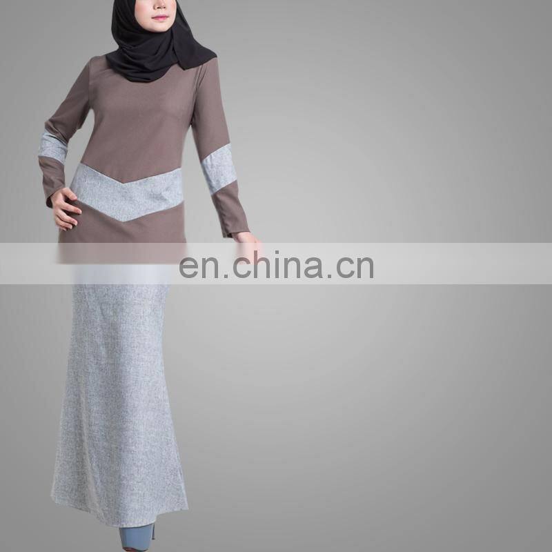 New Fashion Design Simple Style Baju Kurung Pelum Modern Abaya Wholesale In Malaysia Muslim Women Clothing