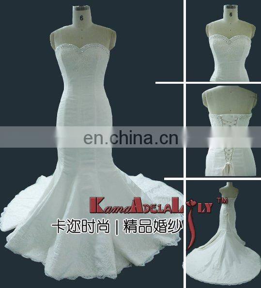 EB840 The mermaid shape lace layer wedding dress