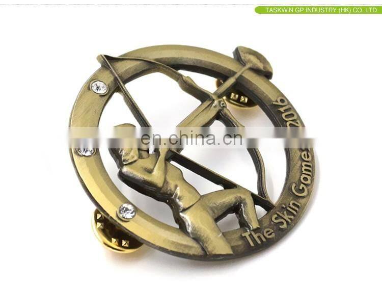 Chinese factory direct custom metal stick pin, stainless steel lapel pin