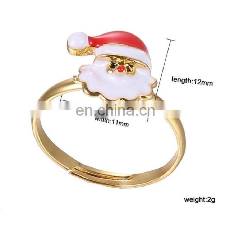 Latest Gold Finger Ring Designs Lovely Adjustable Christmas Santa Claus Ring