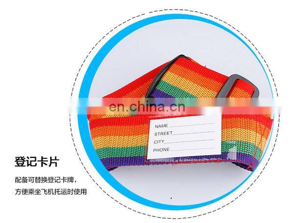 Custom cheap buckle bind belt for packing suitcase