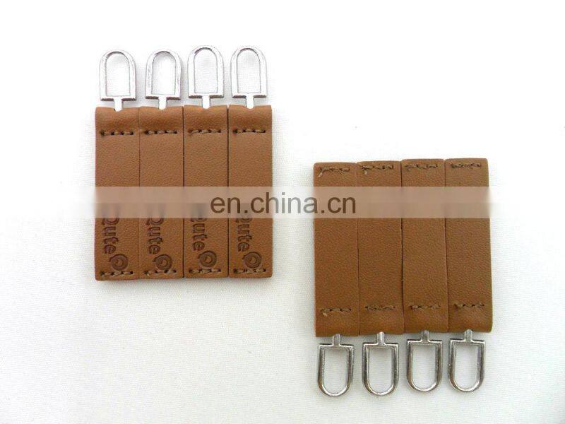 Custom Leather Zipper Pull for Garment