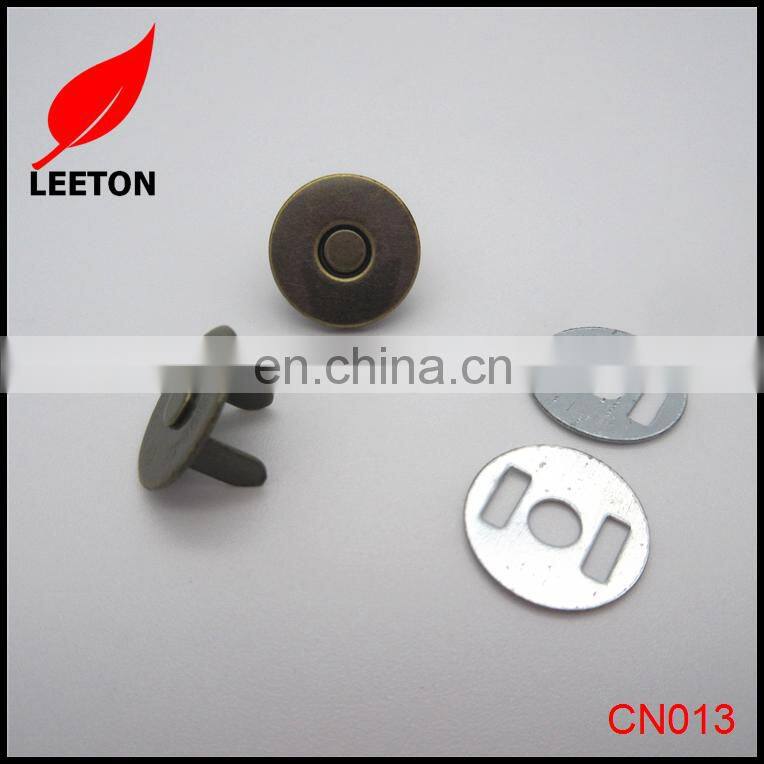 Dongguan supply 14mm thin anti-brass magnetic snap fastener