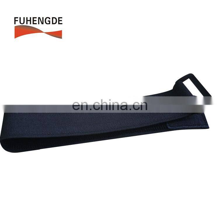 custom logo hook and loop elastic strap with plastic buckle