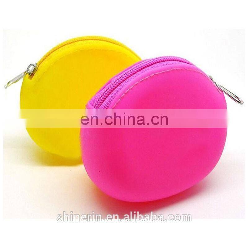 Round Mini Coin Wallets Earphones And Coin Key Assort Storage Bags Fashion Women Silicone Purse