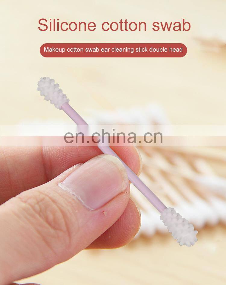 Reusable Double Sided Cotton Swab Bud Stick Ear Pick Makeup Cleaning Tool Eco-friendly Makeup tool