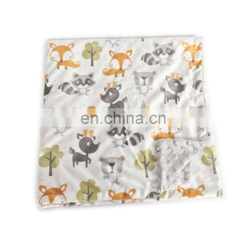 Super Soft Anti-Pilling Polyester Bubble Embossed Blanket Custom Fleece Minky