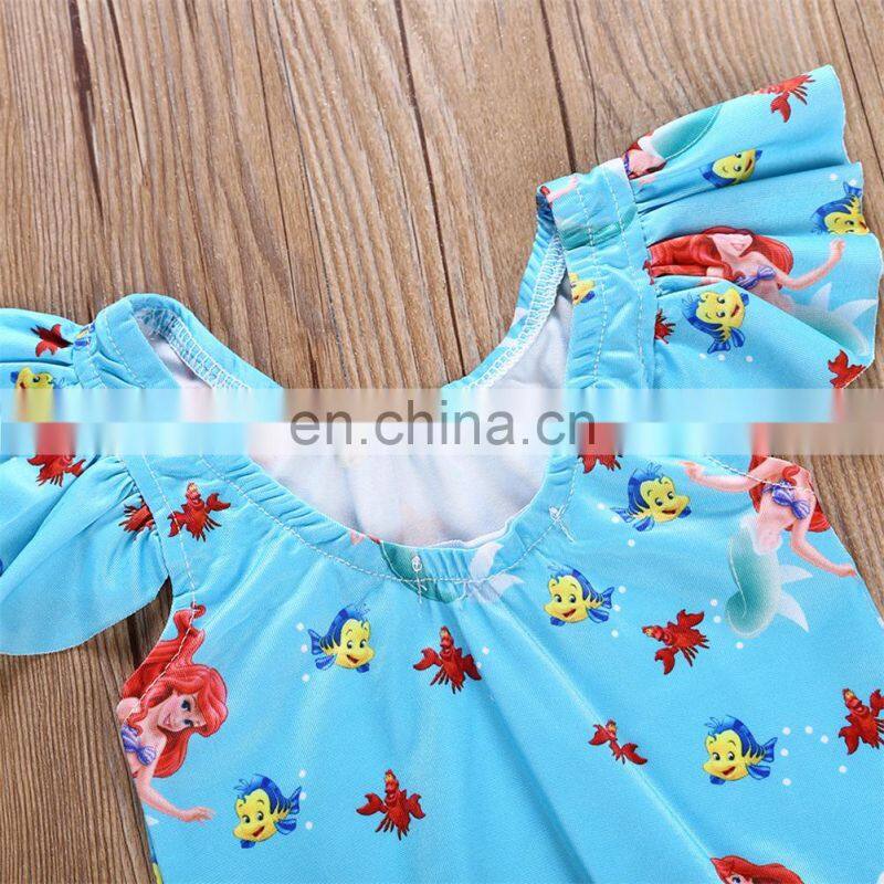 2018 Girls Swimwear Girl SwimSuit Ruffle Rompers for Kids