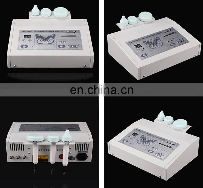 2019 Newest Portable 3 Heads Ultrasonic Facial Skin Care Massager Machine Beauty Equipment