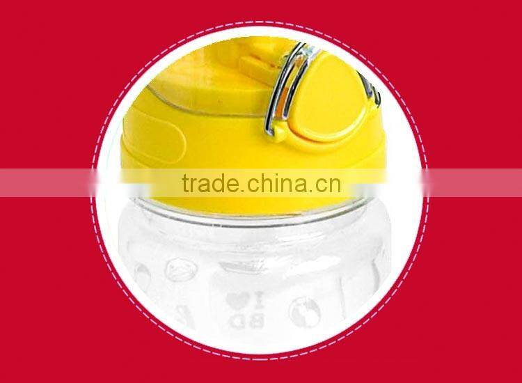 Wholesale FDA plastic pp material sports bottle water bottle with straw