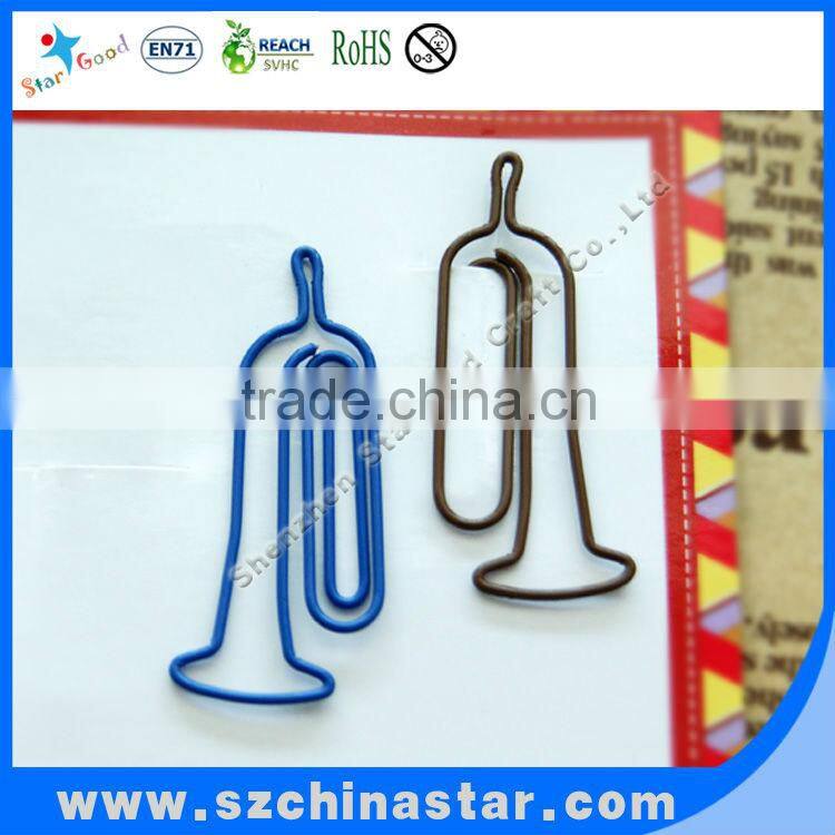 Promotional cute trumpet paper clip