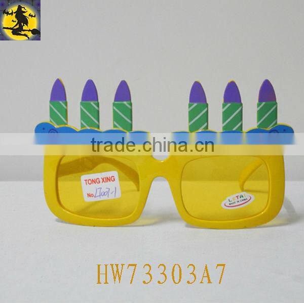 Fashion Funny Happy Birthday Cake Shaped Glasses