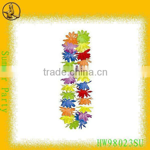 Red Plastic Summer Party Flower Leis with 36 Pairs of Flower