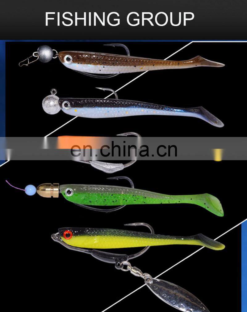 Amazon 10pcs/bag 75mm 2.8g 10-color Fishing Lure Soft Worm T-tail Soft Fish