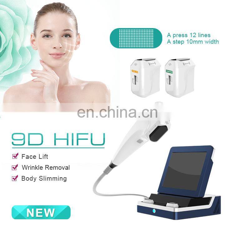 Professional high foucsed ultrasound 9D Hifu wrinkle removal face lifting anti aging machine