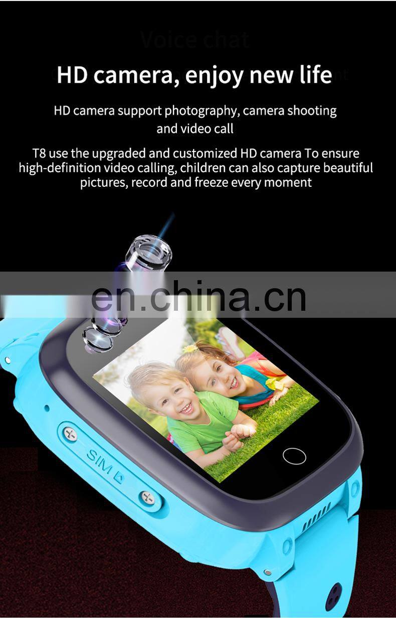 2022 amazon elderly gps tracker body temperature thermometer Fall Down Detection Smartwatches for elderly