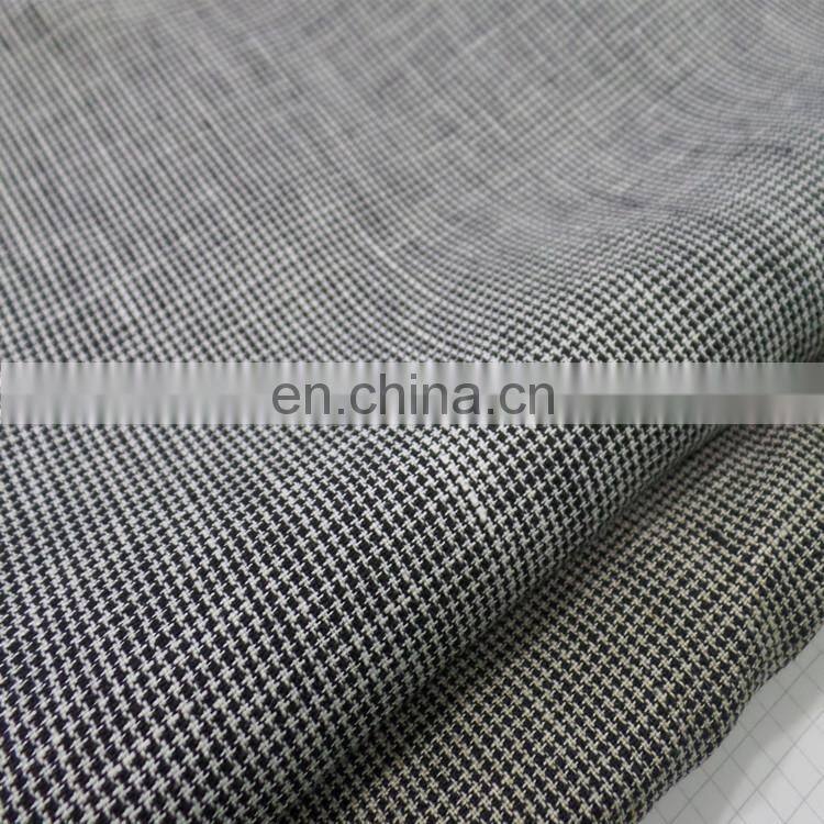 Pure linen plaid suit windmill pillow sofa fabric linen jacquard fabric yarn-dyed fabric