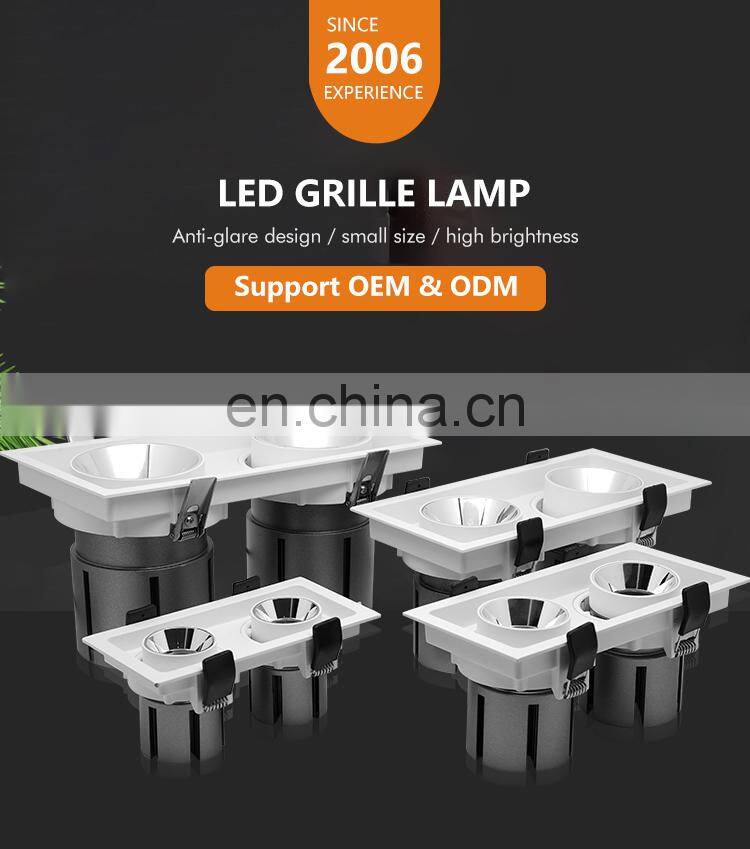 New Design Small High Brightness Small Down Lamp Indoor Residential 2*12W LED Linear Grille Light