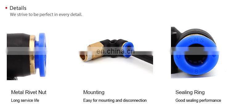 Manufacturer wholesale SNS SPLL Series Pneumatic Elbow Male Thread Quick Connect Pipe Fittings Tube Joints
