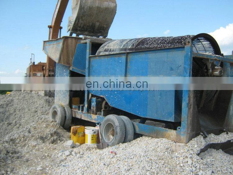Mobile screw diamond trommel screening plant 75 t/h popular in Ghana Australia Bolivia Brazil