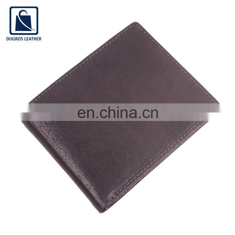Modern Design Stylish and Luxury Matching Stitching Genuine Leather Wallet for Men