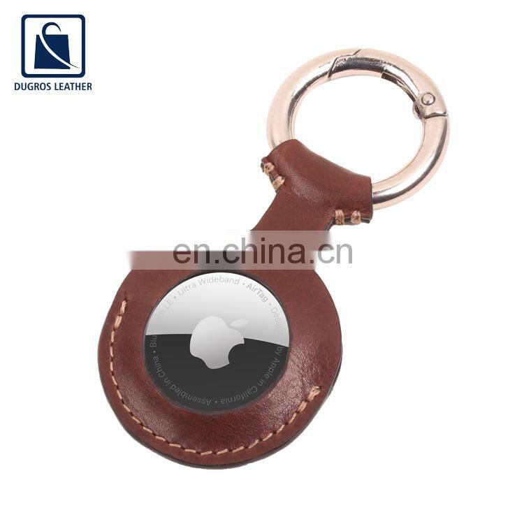 Leading Manufacturer of 2021 New Arrival Elegant Design Luxury Fashion Style Genuine Leather Airtag Key Chain