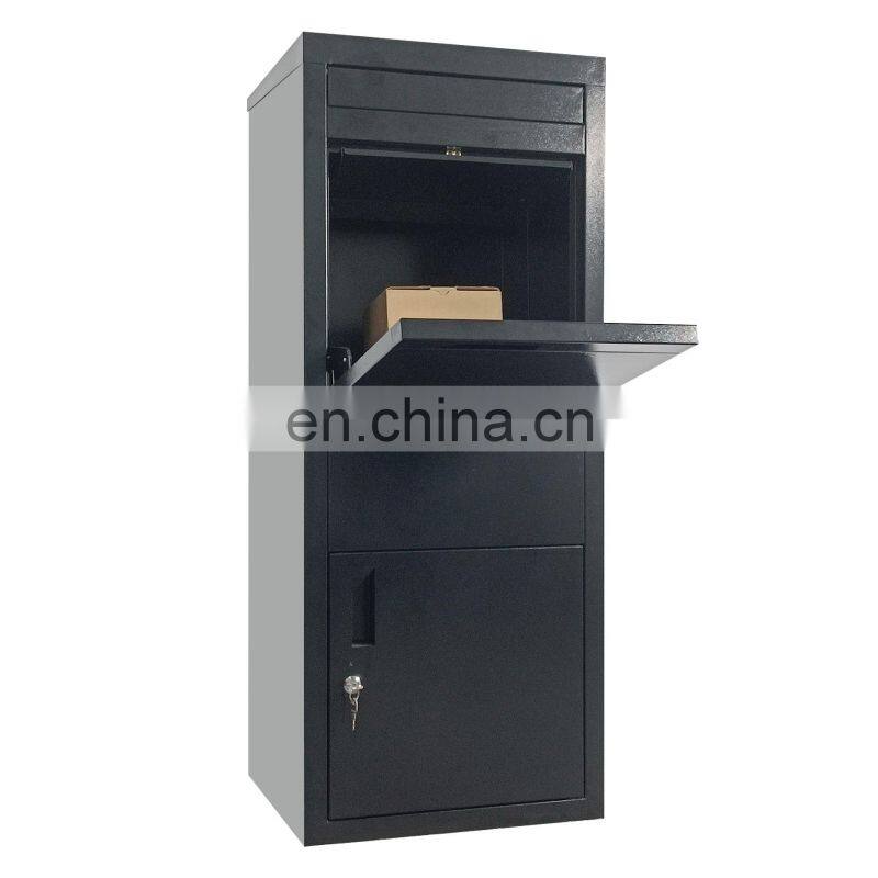 Factory direct Drop & Freestanding Locking Parcel Drop Box, Black