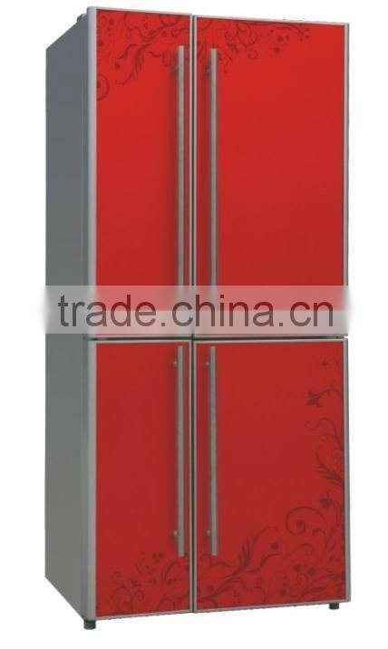 Four door defrost side by side refrigerator