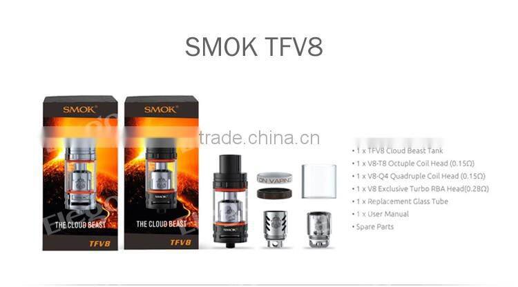 Super Power! Stock Offer TFV8 Cloud Beast Tank with Turbo, 260W SMOK TFV8