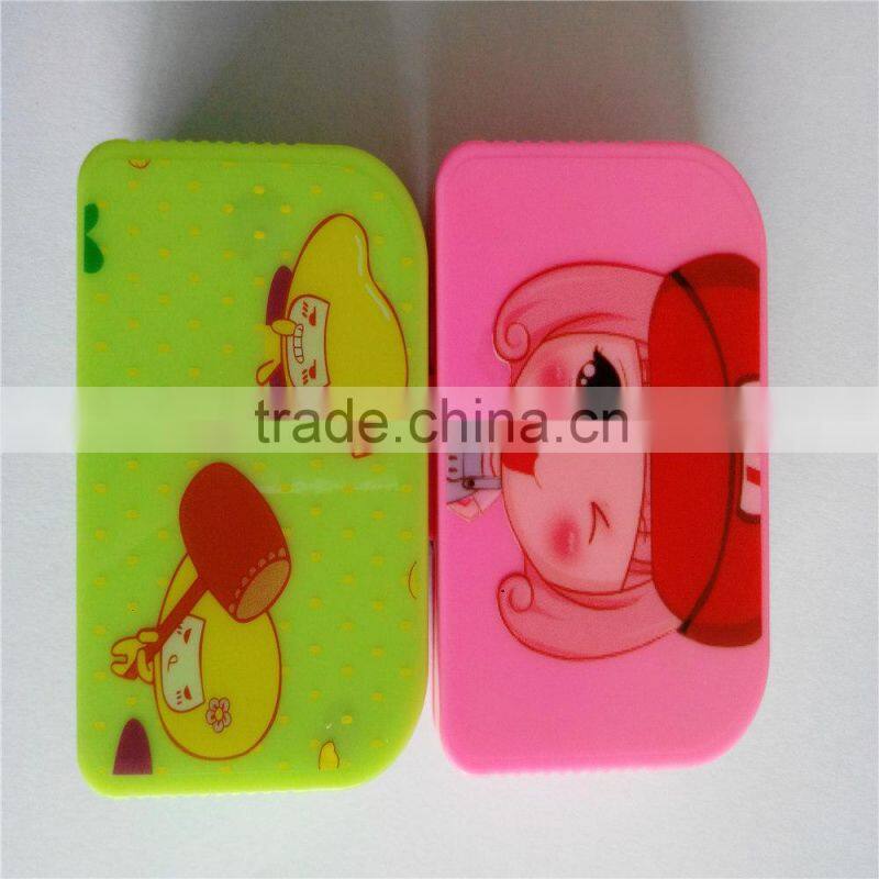 cartoon contact lens case, cute case contact for girl